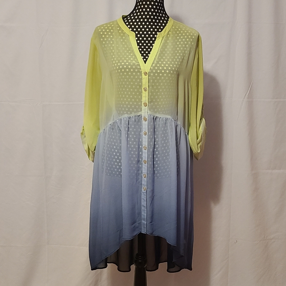 Cato Long Top Button Down Overlay - image 1